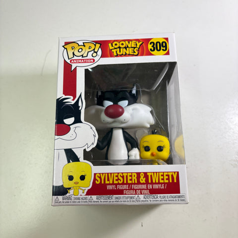 Sylvester & Tweety - Looney Tunes Funko Pop 309 Vinyl Figure (11.4 Cm L × 8.9 Cm W × 15.9 Cm H)