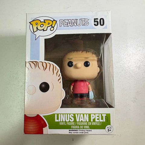 BOX FLAWS VIEW PHOTOS Linus Van Pelt - Peanuts Funko Pop 50 Vinyl Figure (11.4 Cm L × 8.9 Cm W × 15.9 Cm H)