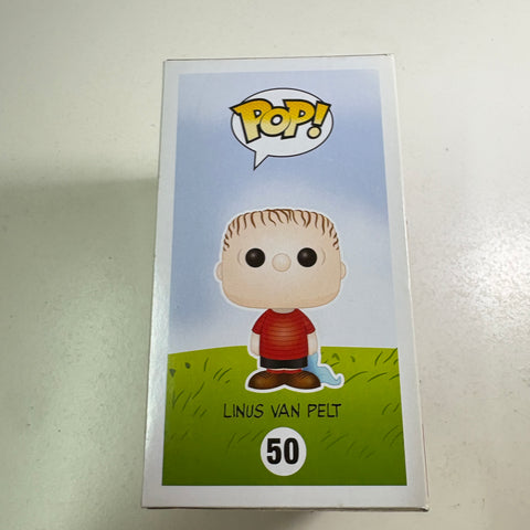 BOX FLAWS VIEW PHOTOS Linus Van Pelt - Peanuts Funko Pop 50 Vinyl Figure (11.4 Cm L × 8.9 Cm W × 15.9 Cm H)