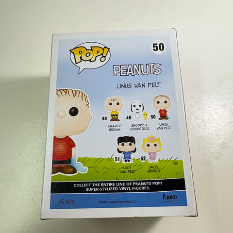 BOX FLAWS VIEW PHOTOS Linus Van Pelt - Peanuts Funko Pop 50 Vinyl Figure (11.4 Cm L × 8.9 Cm W × 15.9 Cm H)