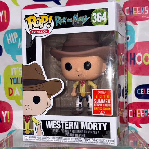 BOX FLAWS VIEW PHOTOS Western Morty - Rick and Morty Funko Pop 364 Vinyl Figure (11.4 Cm L × 8.9 Cm W × 15.9 Cm H)