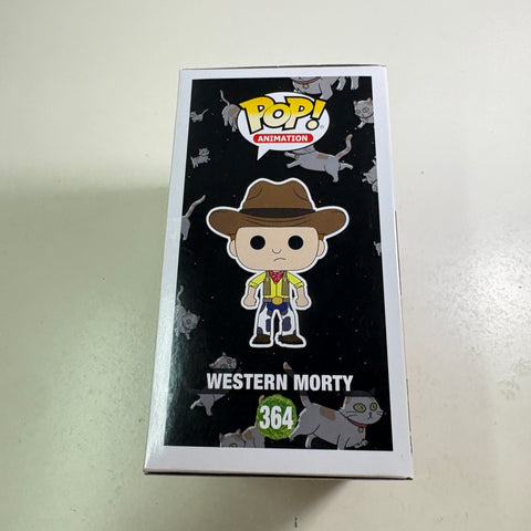 BOX FLAWS VIEW PHOTOS Western Morty - Rick and Morty Funko Pop 364 Vinyl Figure (11.4 Cm L × 8.9 Cm W × 15.9 Cm H)