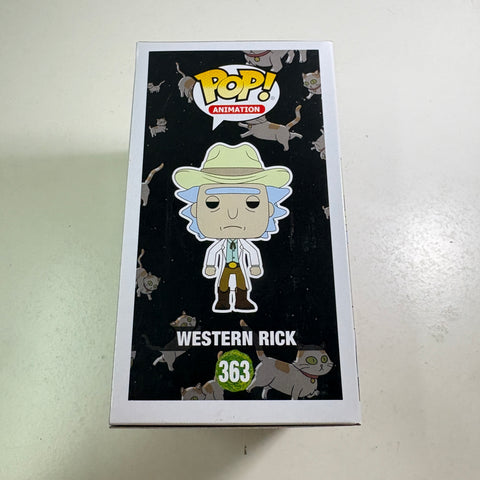 BOX FLAWS VIEW PHOTOS Western Rick - Rick and Morty Funko Pop 363 Vinyl Figure (11.4 Cm L × 8.9 Cm W × 15.9 Cm H)