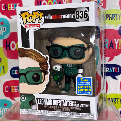 The Big Bang Theory - Leonard Hofstadter as Green Lantern Funko Pop 836 Summer Convention 2019 Exclusive (Copy)