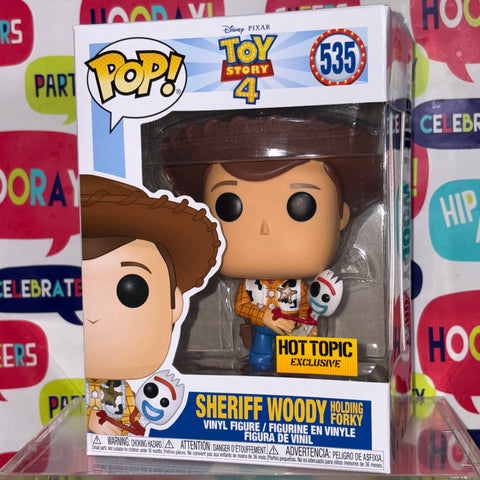 Toy Story - Sheriff Woody Holding Forky Funko Pop 535 Hot Topic Exclusive