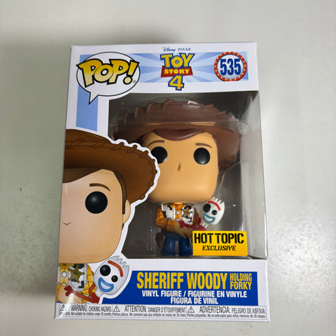 Toy Story - Sheriff Woody Holding Forky Funko Pop 535 Hot Topic Exclusive