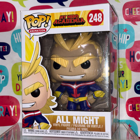 BOX FLAWS VIEW PHOTOS All Might - My Hero Academia Funko Pop 248 Vinyl Figure (11.4 Cm L × 8.9 Cm W × 15.9 Cm H)