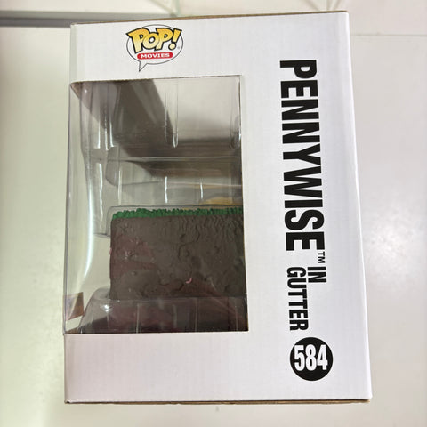 BOX FLAWS VIEW PHOTOS Pennywise in Gutter - IT Funko Pop 585 (15.9 × 11.4 × 8.9) Vinyl Figure Exclusive