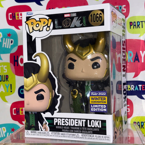 President Loki with Alligator Loki - Marvel Funko Pop 1066 Vinyl Figure (15.9 × 11.4 × 8.9)