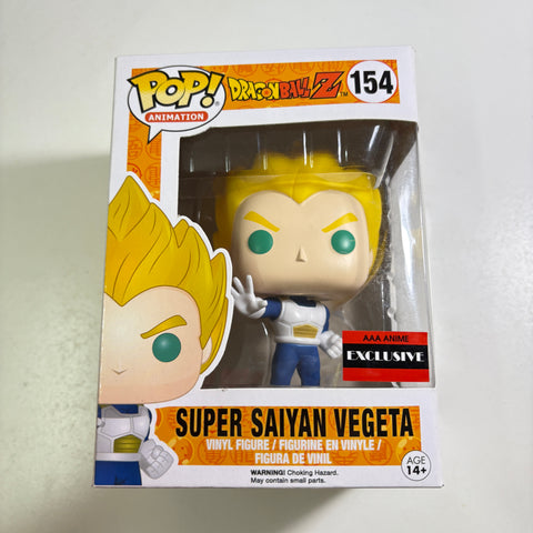 BOX FLAWS VIEW PHOTOS Vegeta (Super Saiyan) - Dragon Ball Z Funko Pop 154 AAA Anime Vinyl Figure (15.9 × 11.4 × 8.9)
