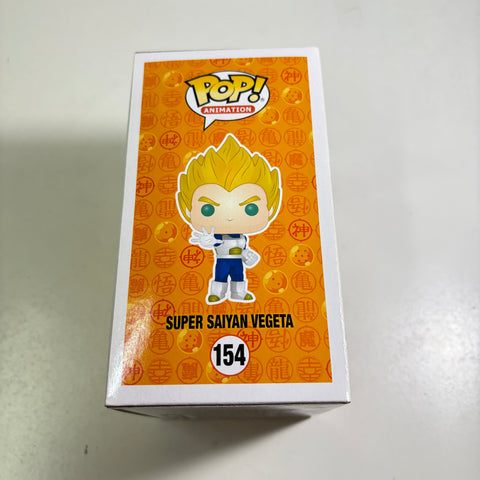 BOX FLAWS VIEW PHOTOS Vegeta (Super Saiyan) - Dragon Ball Z Funko Pop 154 AAA Anime Vinyl Figure (15.9 × 11.4 × 8.9)