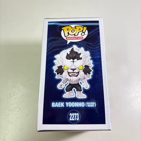 FLOCKED CHASE Baek Yoonho Silvermane - Solo Leveling Funko Pop 2273 Vinyl Figure (15.9 × 11.4 × 8.9)