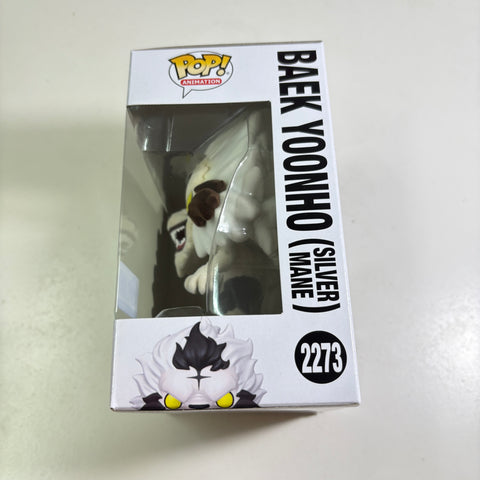 FLOCKED CHASE Baek Yoonho Silvermane - Solo Leveling Funko Pop 2273 Vinyl Figure (15.9 × 11.4 × 8.9)