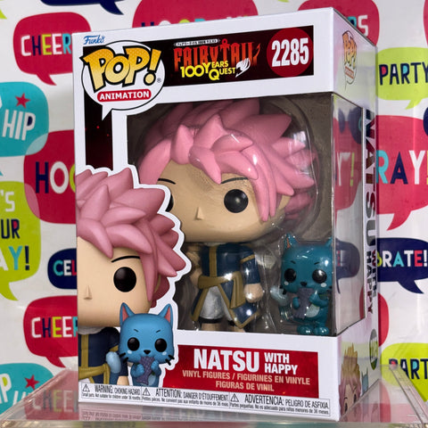 Natsu with Happy - Fairy Tail Funko Pop 2285 Vinyl Figure (15.9 × 11.4 × 8.9)