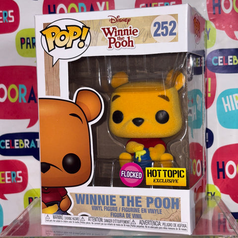 Winnie The Pooh (Flocked) - Disney Funko Pop 252 Hot Topic Exclusive