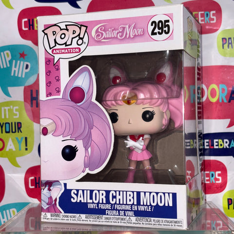 SUNFADED BOX VIEW PHOTOS Sailor Chibi Moon - Funko Pop 295 Vinyl Figure (11.4 Cm L × 8.9 Cm W × 15.9 Cm H))