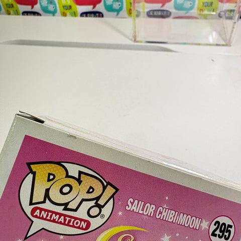 SUNFADED BOX VIEW PHOTOS Sailor Chibi Moon - Funko Pop 295 Vinyl Figure (11.4 Cm L × 8.9 Cm W × 15.9 Cm H))