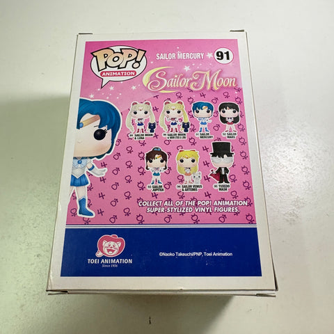 SUNFADED BOX VIEW PHOTOS Sailor Mercury - Funko Pop 91 Vinyl Figure (11.4 Cm L × 8.9 Cm W × 15.9 Cm H))