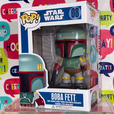 BOX FLAWS VIEW PHOTOS Boba Fett - Star Wars Funko Pop 08 (11.4 Cm L × 8.9 Cm W × 15.9 Cm H)