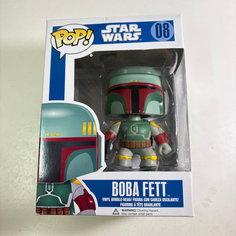 BOX FLAWS VIEW PHOTOS Boba Fett - Star Wars Funko Pop 08 (11.4 Cm L × 8.9 Cm W × 15.9 Cm H)