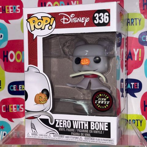 The Nightmare Before Christmas - Zero with Bone Disney Funko Pop 336 Glow Chase