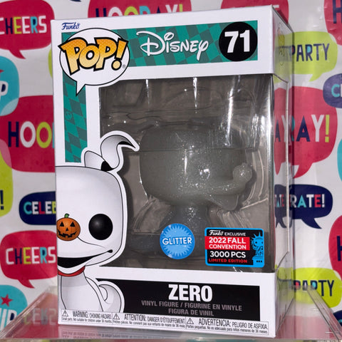 The Nightmare Before Christmas - Zero (Glitter) Disney Funko Pop 71 Fall Convention 2022 3000 Pieces