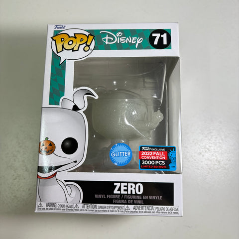 The Nightmare Before Christmas - Zero (Glitter) Disney Funko Pop 71 Fall Convention 2022 3000 Pieces
