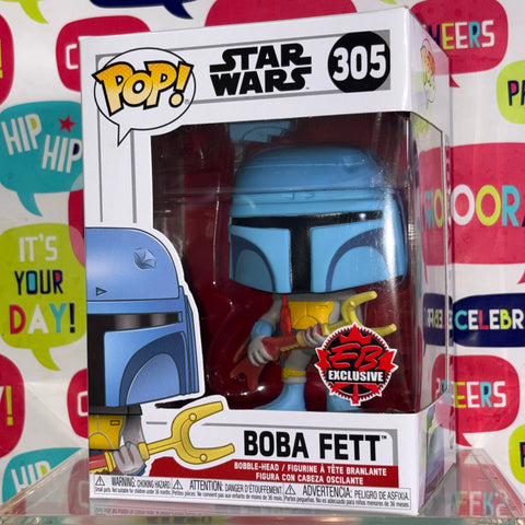 BOX FLAWS VIEW PHOTOS Boba Fett - Star Wars Funko Pop 305 Exclusive (11.4 Cm L × 8.9 Cm W × 15.9 Cm H)