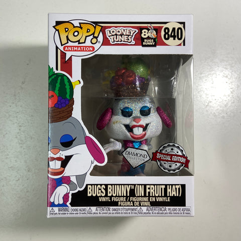 Looney Tunes - Bugs Bunny (in Fruit Hat) Funko Pop 840 Diamond Edition