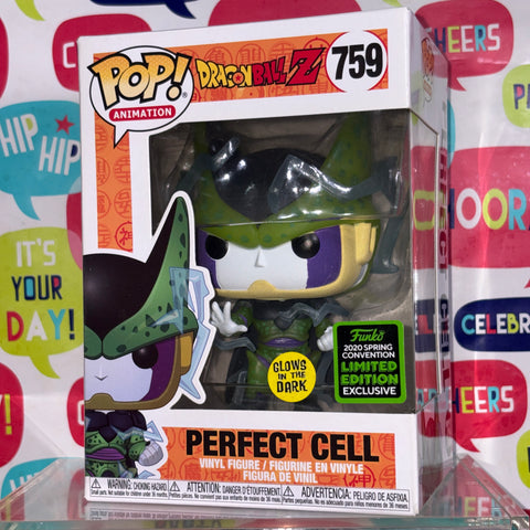 Cell Perfect GLOW - Dragon Ball Z Funko Pop 759 Vinyl Figure (11.4 Cm L × 8.9 Cm W × 15.9 Cm H)