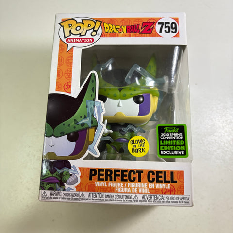 Cell Perfect GLOW - Dragon Ball Z Funko Pop 759 Vinyl Figure (11.4 Cm L × 8.9 Cm W × 15.9 Cm H)
