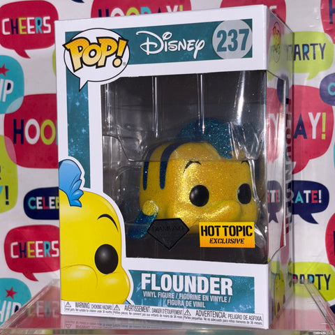 The Little Mermaid - Flounder (DIamond) Disney Funko Pop 237 Hot Topic Exclusive