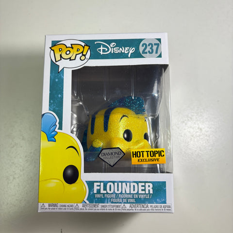 The Little Mermaid - Flounder (DIamond) Disney Funko Pop 237 Hot Topic Exclusive
