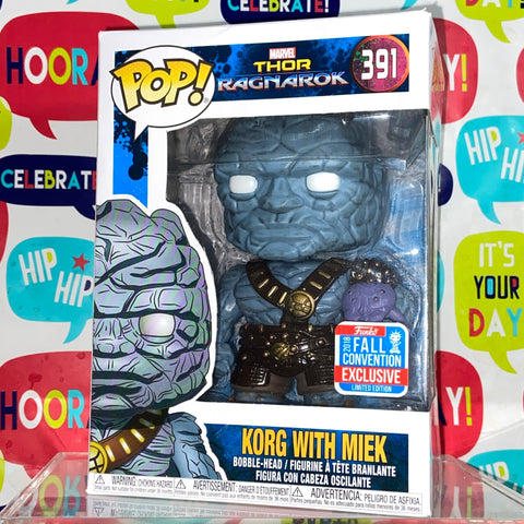 Korg with Meek - Marvel Funko Pop 391 Fall Convention 2017