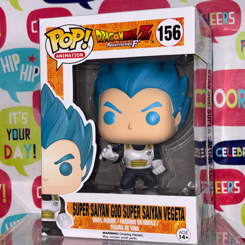 Vegeta Super Saiyan God Super Saiyan - Dragon Ball Z Funko Pop 156 Vinyl Figure (11.4 Cm L × 8.9 Cm W × 15.9 Cm H)