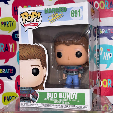 BOX FLAWS VIEW PHOTOS Bud Bundy - Married with Children Funko Pop 691 Vinyl Figure (11.4 Cm L × 8.9 Cm W × 15.9 Cm H)