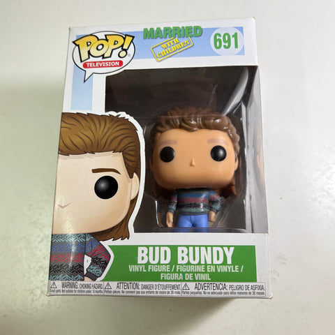 BOX FLAWS VIEW PHOTOS Bud Bundy - Married with Children Funko Pop 691 Vinyl Figure (11.4 Cm L × 8.9 Cm W × 15.9 Cm H)