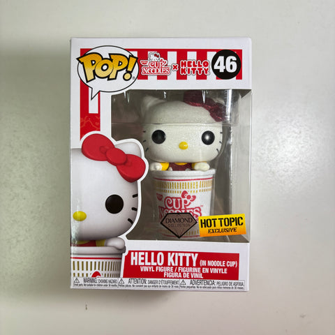 Sanrio - Hello Kitty in Noodle Cup  Funko Pop 46 Hot Topic Exclusive Diamond