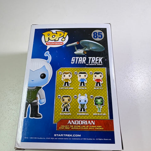 BOX FLAWS VIEW PHOTOS Andorian - Star Trek Funko Pop 85 Vinyl Figure (11.4 Cm L × 8.9 Cm W × 15.9 Cm H)