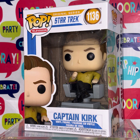 SEVERE BOX DAMAGE VIEW PHOTOS Captain Kirk - Star Trek Funko Pop 1136 Vinyl Figure (11.4 Cm L × 8.9 Cm W × 15.9 Cm H)