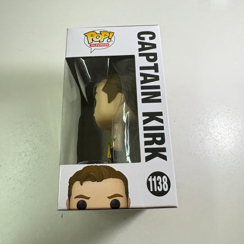BOX FLAW VIEW PHOTOS Captain Kirk - Star Trek Funko Pop 1138 Vinyl Figure (11.4 Cm L × 8.9 Cm W × 15.9 Cm H)
