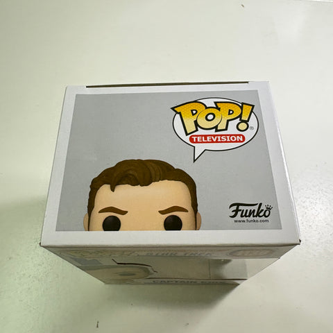 BOX FLAW VIEW PHOTOS Captain Kirk - Star Trek Funko Pop 1138 Vinyl Figure (11.4 Cm L × 8.9 Cm W × 15.9 Cm H)