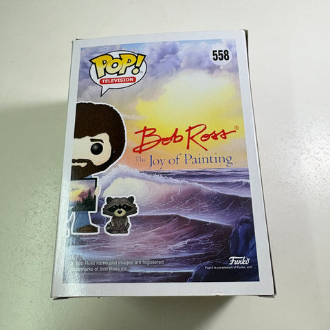 BOX FLAWS VIEW PHOTOS Bob Ross & Raccoon Funko Pop 558 (11.4 Cm L × 8.9 Cm W × 15.9 Cm H)