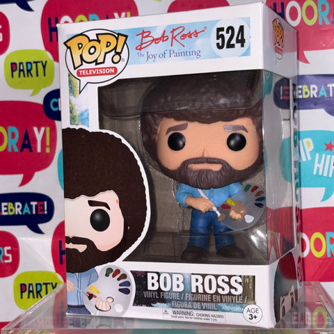 BOX FLAWS VIEW PHOTOS Bob Ross Funko Pop 524 (11.4 Cm L × 8.9 Cm W × 15.9 Cm H)