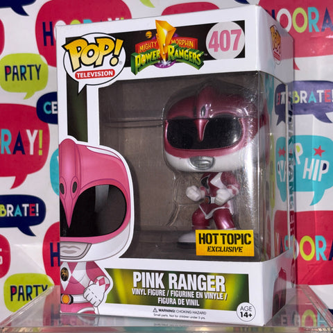 Pink Ranger (Metallic) - Power Ranger Funko Pop 407 Exclusive (11.4 Cm L × 8.9 Cm W × 15.9 Cm H)