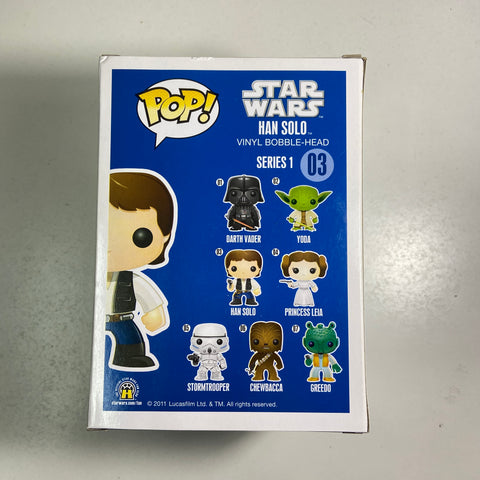 Star Wars - Han Solo Funko Pop 03 Large Font/Blue Box/2011 Release