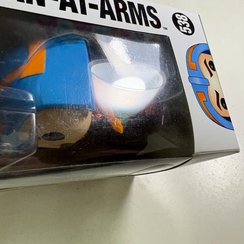 BOX FLAWS VIEW PHOTOS Man at Arms - Masters of The Universe Funko Pop 538 Exclusive (11.4 Cm L × 8.9 Cm W × 15.9 Cm H)