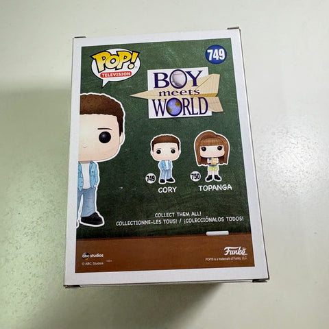 BOX FLAW VIEW PHOTOS Cory - Boys Meets World Funko Pop 749 (11.4 Cm L × 8.9 Cm W × 15.9 Cm H)