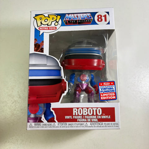 Roboto SHARED - Masters of the Universe Funko Pop 81 Vinyl Figure (11.4 Cm L × 8.9 Cm W × 15.9 Cm H)