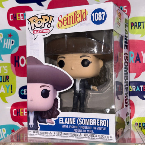 SUNFADED BOX VIEW PHOTOS Elaine Sombrero - Seinfeld Funko Pop 1087 (11.4 Cm L × 8.9 Cm W × 15.9 Cm H)